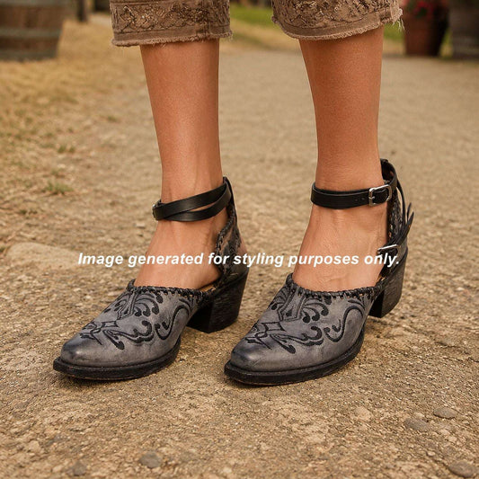 Cowgirl Boot Mules (Size 7-7.5) #mu44 handcrafted from cowboy boots. Shop  at ChrisThompsonBags.com and buy the best ["7-7.5","mules"] at Chris Thompson Bags.