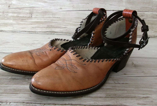 Cowgirl Boot Mules (Size 6-6.5) #mu45 handcrafted from cowboy boots. Shop  at ChrisThompsonBags.com and buy the best ["6-6.5","mules"] at Chris Thompson Bags.