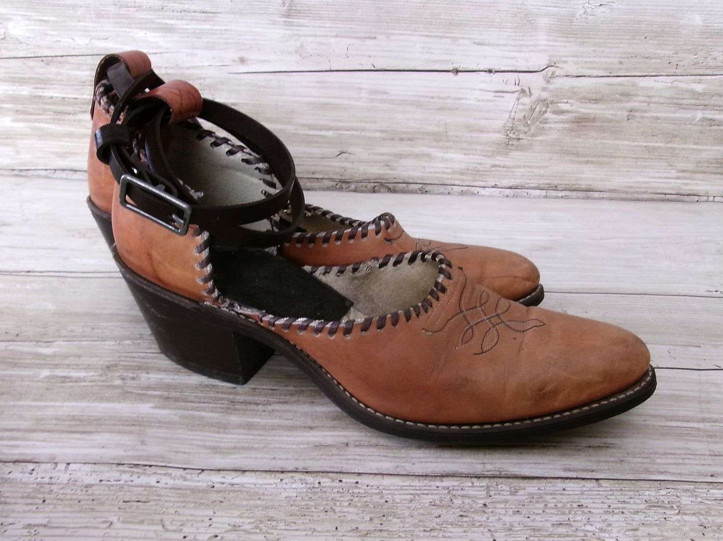 Cowgirl Boot Mules (Size 6-6.5) #mu45 handcrafted from cowboy boots. Shop  at ChrisThompsonBags.com and buy the best ["6-6.5","mules"] at Chris Thompson Bags.