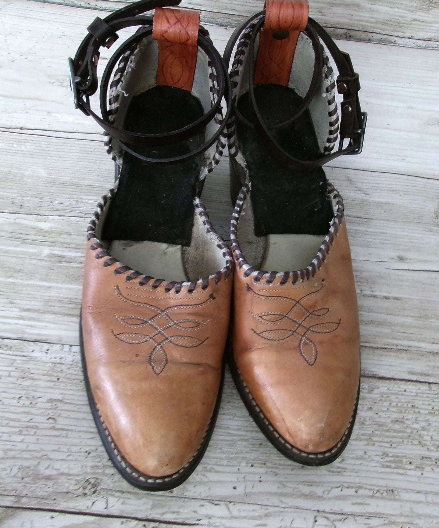 Cowgirl Boot Mules (Size 6-6.5) #mu45 handcrafted from cowboy boots. Shop  at ChrisThompsonBags.com and buy the best ["6-6.5","mules"] at Chris Thompson Bags.