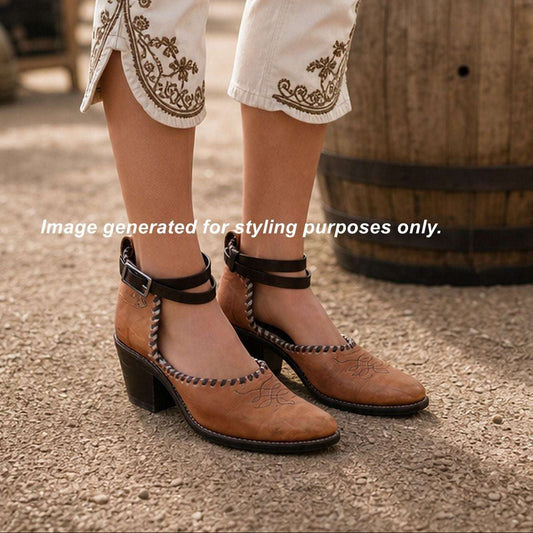 Cowgirl Boot Mules (Size 6-6.5) #mu45 handcrafted from cowboy boots. Shop  at ChrisThompsonBags.com and buy the best ["6-6.5","mules"] at Chris Thompson Bags.
