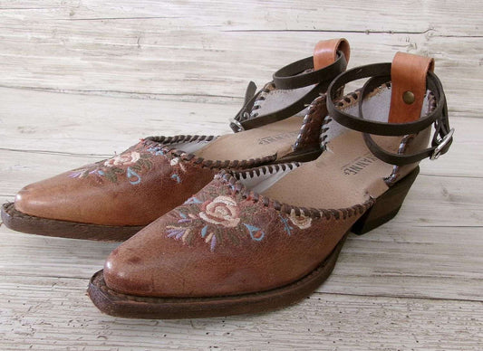 Cowgirl Boot Mules (Size 6-6.5) #mu46 handcrafted from cowboy boots. Shop  at ChrisThompsonBags.com and buy the best ["6-6.5","mules"] at Chris Thompson Bags.