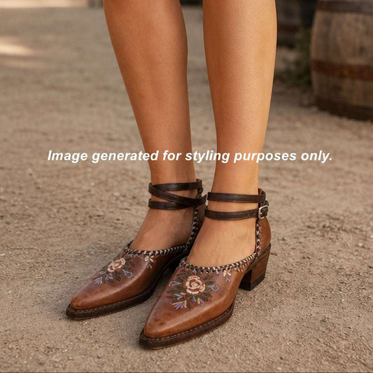 Cowgirl Boot Mules (Size 6-6.5) #mu46 handcrafted from cowboy boots. Shop  at ChrisThompsonBags.com and buy the best ["6-6.5","mules"] at Chris Thompson Bags.