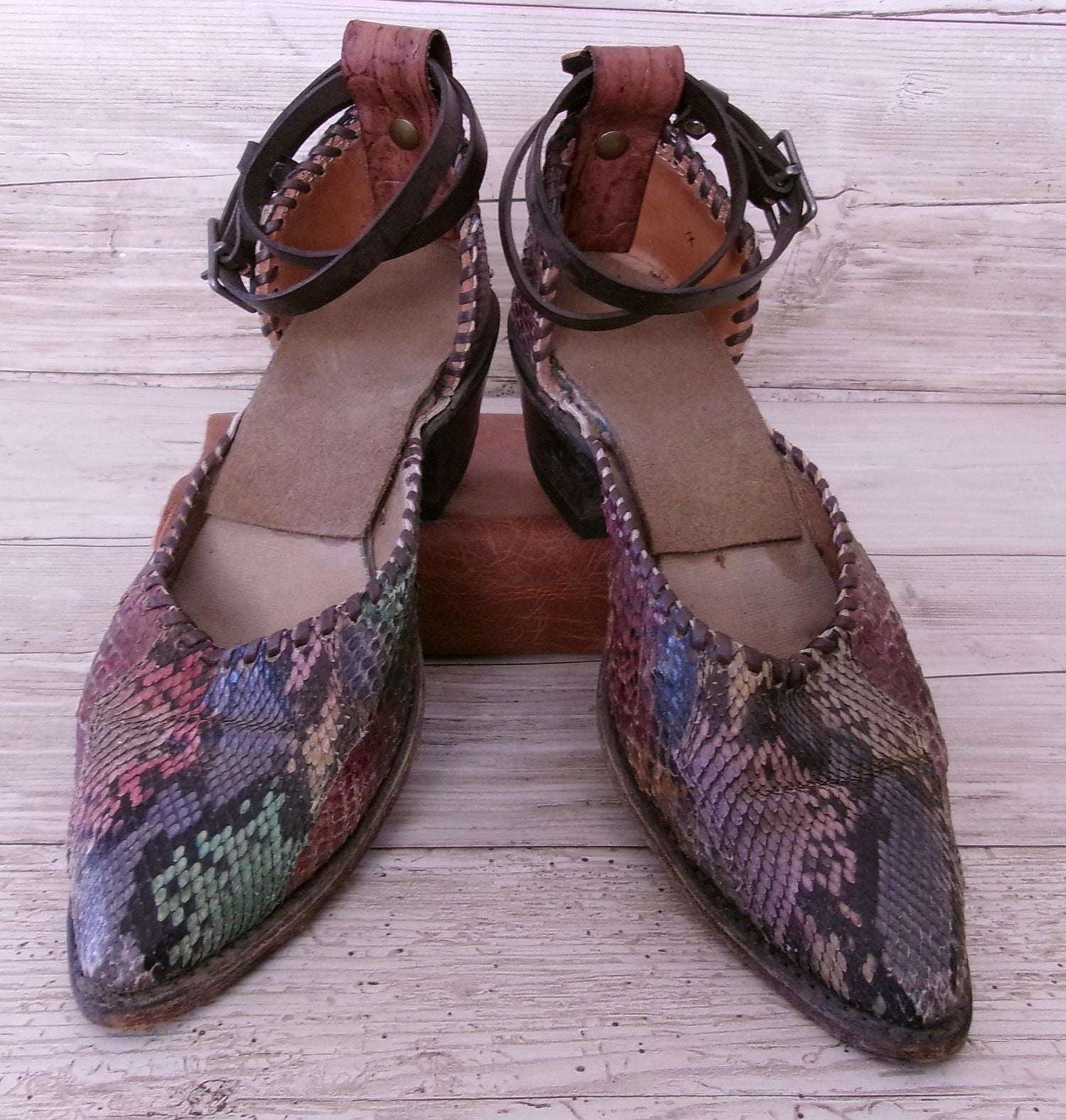 Cowgirl Boot Mules (Size 7-7.5) #mu48 handcrafted from cowboy boots. Shop  at ChrisThompsonBags.com and buy the best ["7-7.5","mules"] at Chris Thompson Bags.