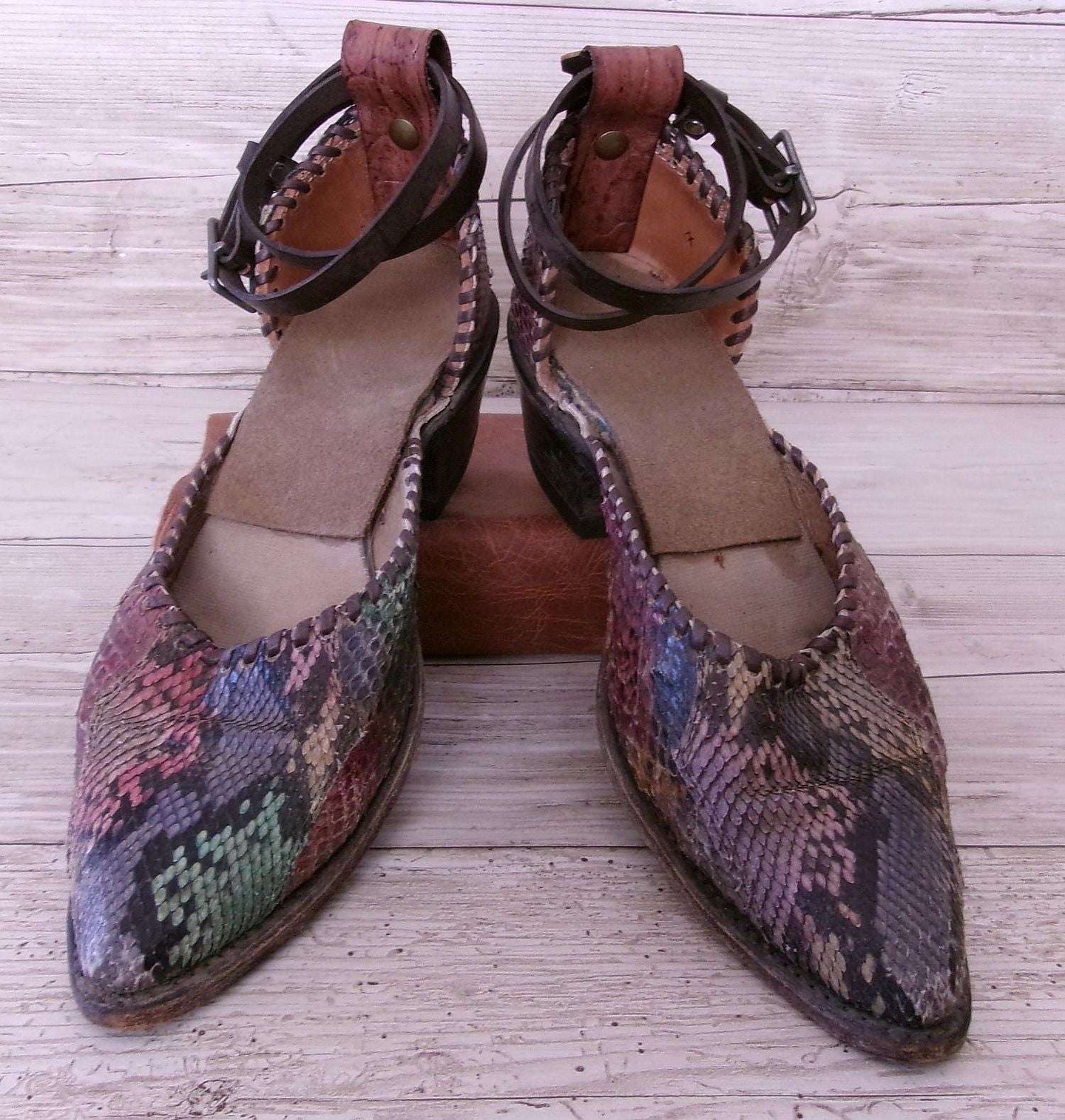 Cowgirl Boot Mules (Size 7-7.5) #mu48 handcrafted from cowboy boots. Shop  at ChrisThompsonBags.com and buy the best ["7-7.5","mules"] at Chris Thompson Bags.