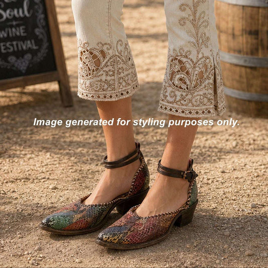 Cowgirl Boot Mules (Size 7-7.5) #mu48 handcrafted from cowboy boots. Shop  at ChrisThompsonBags.com and buy the best ["7-7.5","mules"] at Chris Thompson Bags.