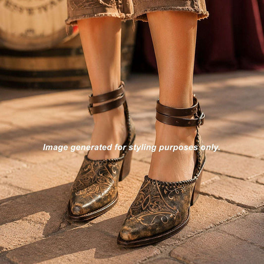 Cowgirl Boot Mules (Size 7-7.5) #mu49 handcrafted from cowboy boots. Shop  at ChrisThompsonBags.com and buy the best ["7-7.5","mules"] at Chris Thompson Bags.