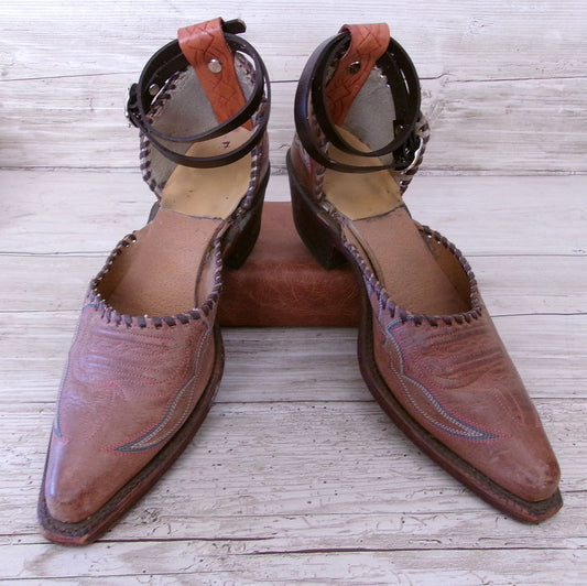 Cowgirl Boot Mules (Size 7-7.5) #mu50