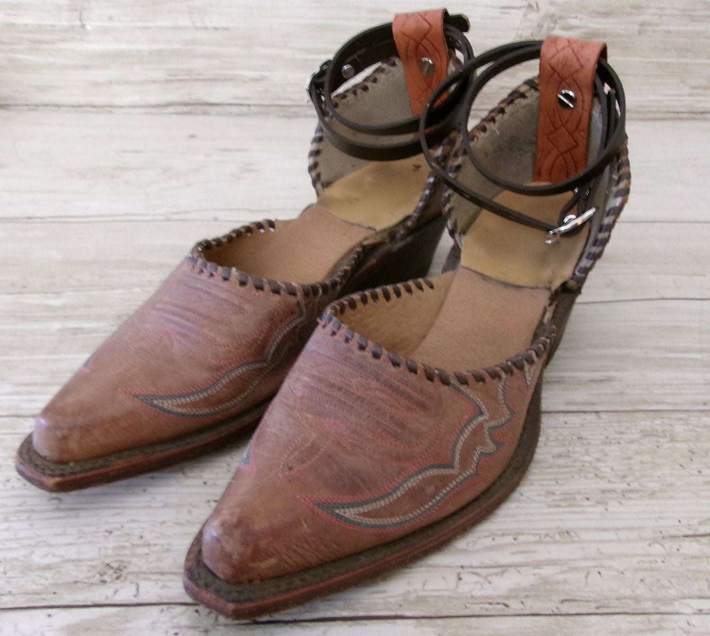 Cowgirl Boot Mules (Size 7-7.5) #mu50 handcrafted from cowboy boots. Shop  at ChrisThompsonBags.com and buy the best ["7-7.5","mules"] at Chris Thompson Bags.