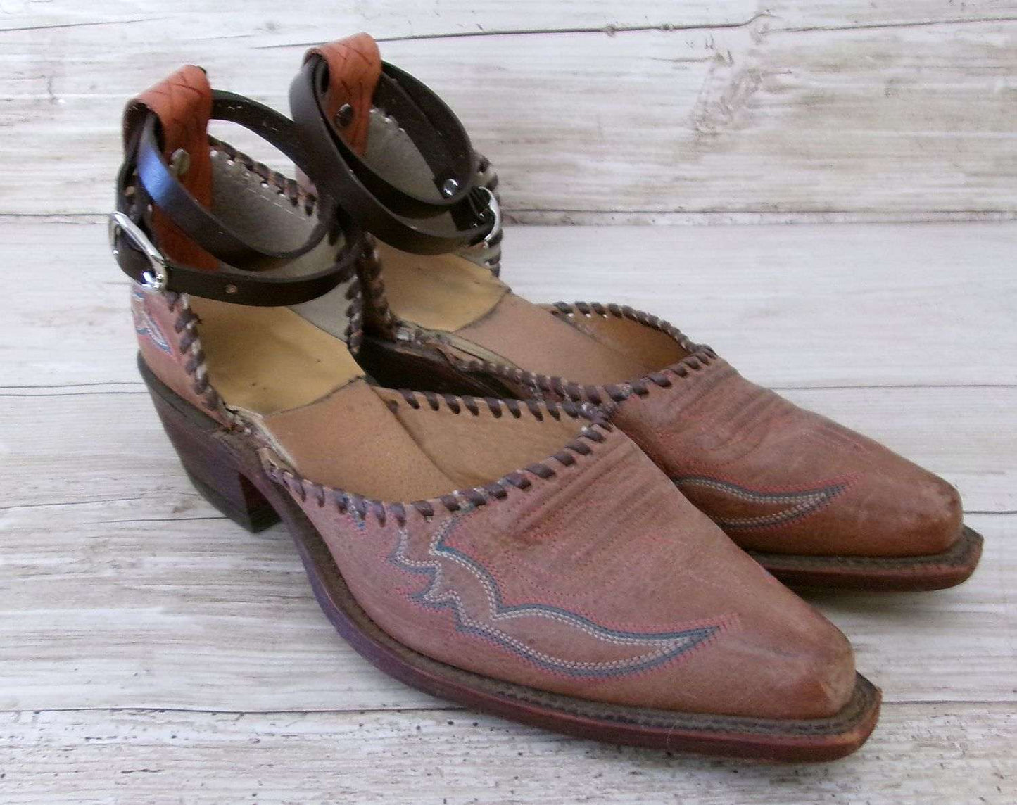 Cowgirl Boot Mules (Size 7-7.5) #mu50 handcrafted from cowboy boots. Shop  at ChrisThompsonBags.com and buy the best ["7-7.5","mules"] at Chris Thompson Bags.