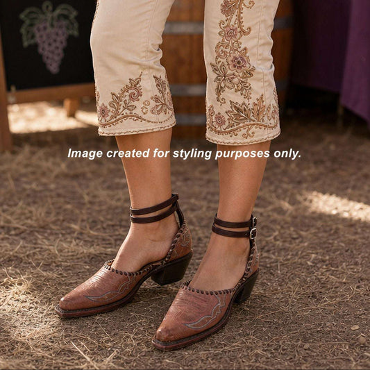 Cowgirl Boot Mules (Size 7-7.5) #mu50 handcrafted from cowboy boots. Shop  at ChrisThompsonBags.com and buy the best ["7-7.5","mules"] at Chris Thompson Bags.