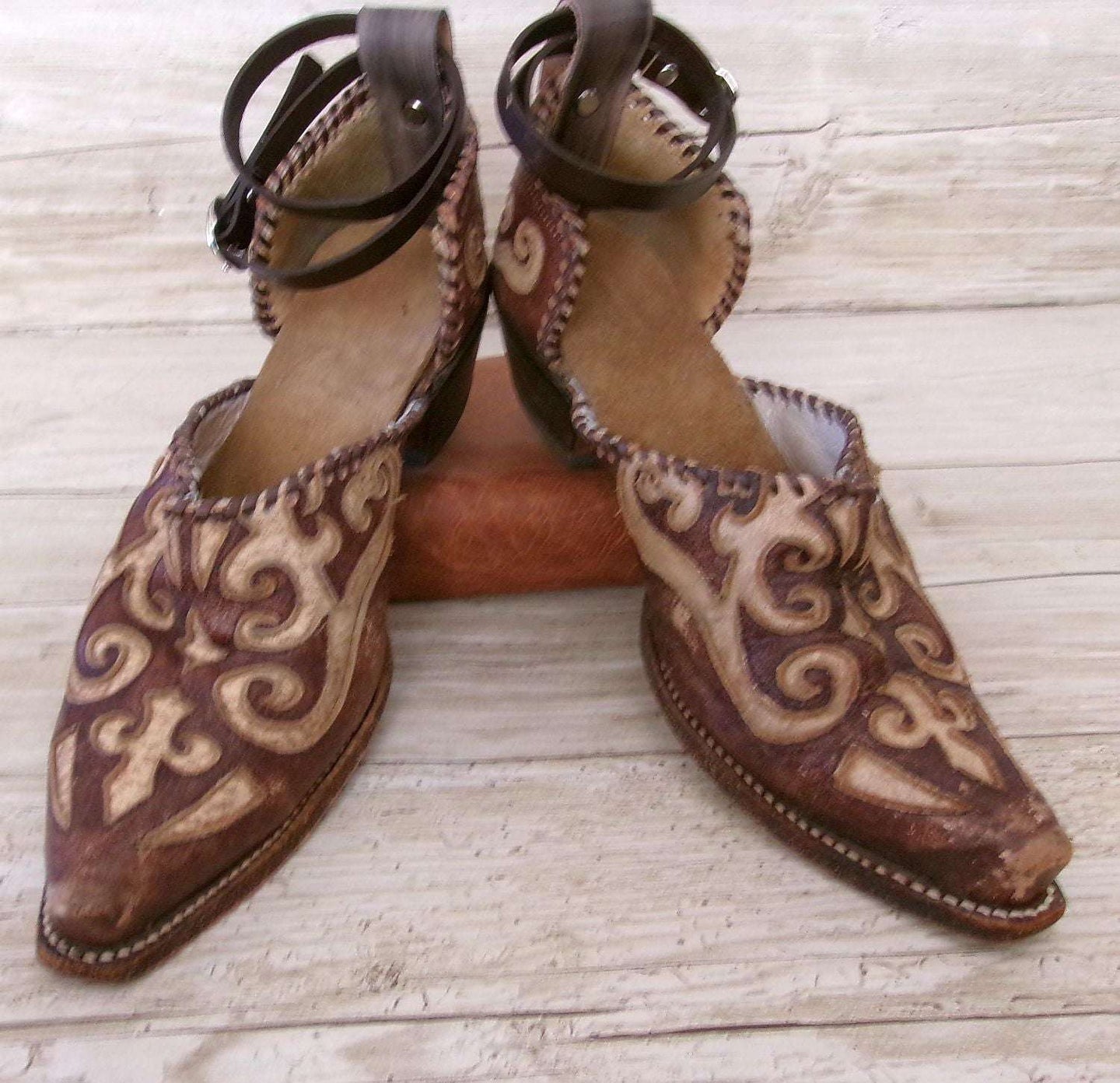 Cowgirl Boot Mules (Size 8-8.5) #mu52 handcrafted from cowboy boots. Shop  at ChrisThompsonBags.com and buy the best ["mules","Size 8-8.5"] at Chris Thompson Bags.