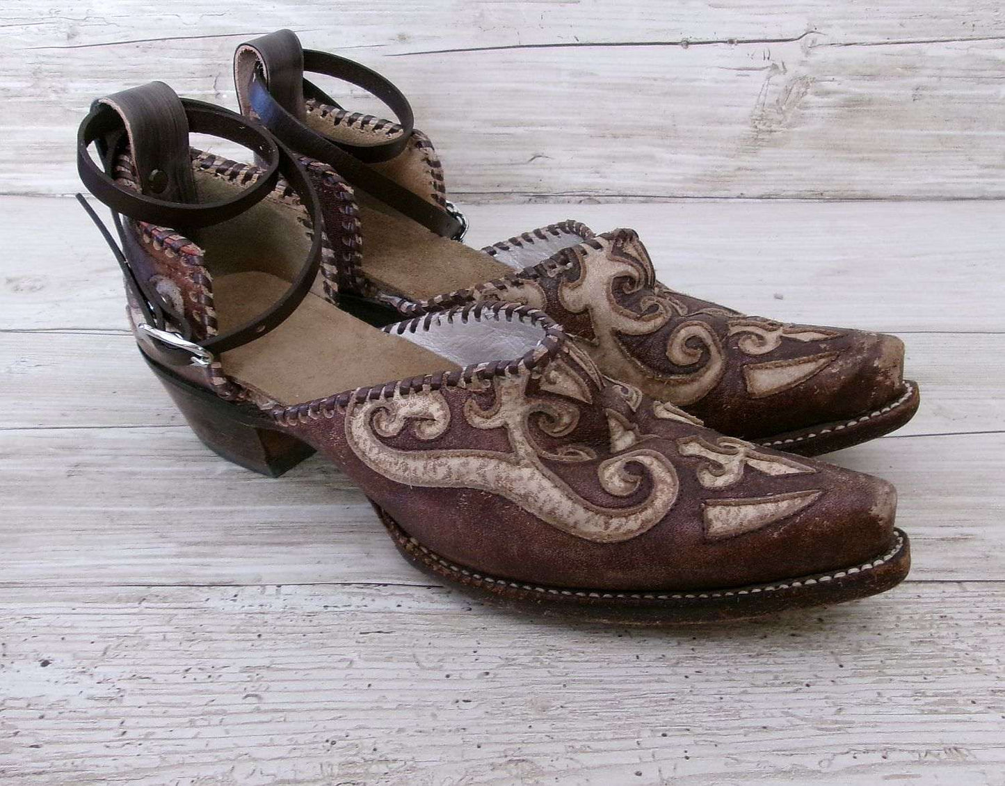 Cowgirl Boot Mules (Size 8-8.5) #mu52 handcrafted from cowboy boots. Shop  at ChrisThompsonBags.com and buy the best ["mules","Size 8-8.5"] at Chris Thompson Bags.