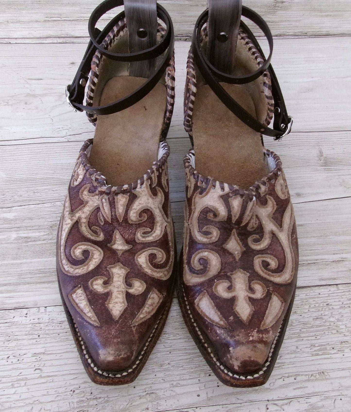 Cowgirl Boot Mules (Size 8-8.5) #mu52 handcrafted from cowboy boots. Shop  at ChrisThompsonBags.com and buy the best ["mules","Size 8-8.5"] at Chris Thompson Bags.