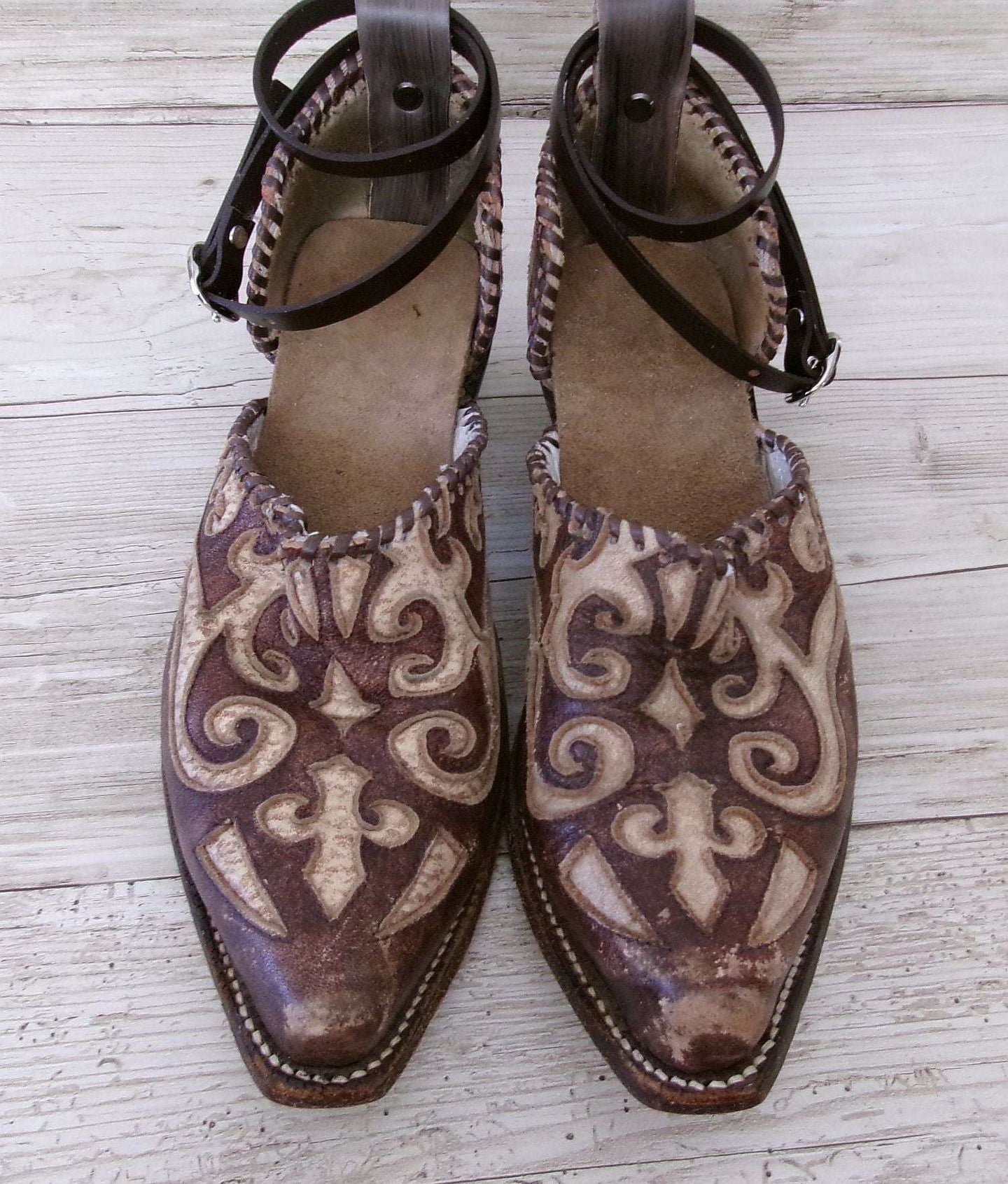 Cowgirl Boot Mules (Size 8-8.5) #mu52 handcrafted from cowboy boots. Shop  at ChrisThompsonBags.com and buy the best ["mules","Size 8-8.5"] at Chris Thompson Bags.