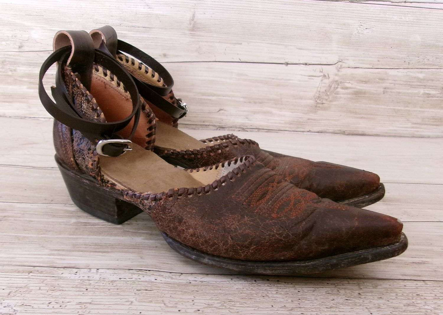 Cowgirl Boot Mules (Size 8-8.5 Wide) #mu53 handcrafted from cowboy boots. Shop  at ChrisThompsonBags.com and buy the best ["mules","Size 8-8.5","wide"] at Chris Thompson Bags.