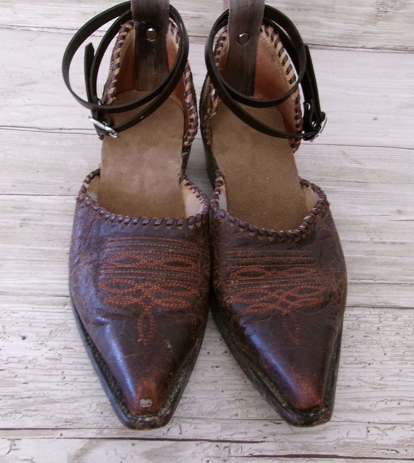 Cowgirl Boot Mules (Size 8-8.5 Wide) #mu53 handcrafted from cowboy boots. Shop  at ChrisThompsonBags.com and buy the best ["mules","Size 8-8.5","wide"] at Chris Thompson Bags.