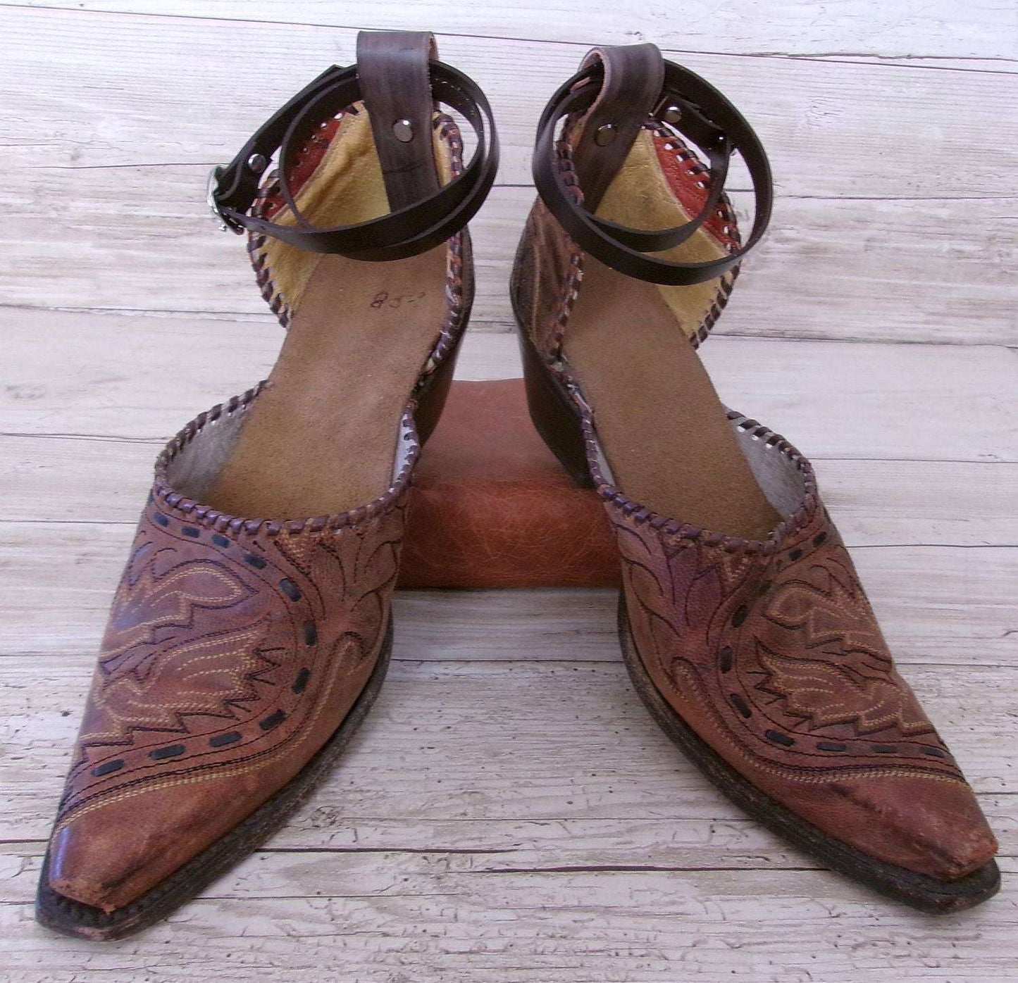 Cowgirl Boot Mules (Size 8.5-9) #mu54 handcrafted from cowboy boots. Shop  at ChrisThompsonBags.com and buy the best ["8.5-9","mules"] at Chris Thompson Bags.