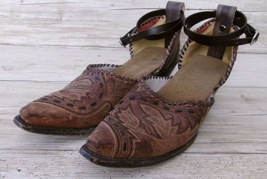 Cowgirl Boot Mules (Size 8.5-9) #mu54 handcrafted from cowboy boots. Shop  at ChrisThompsonBags.com and buy the best ["8.5-9","mules"] at Chris Thompson Bags.