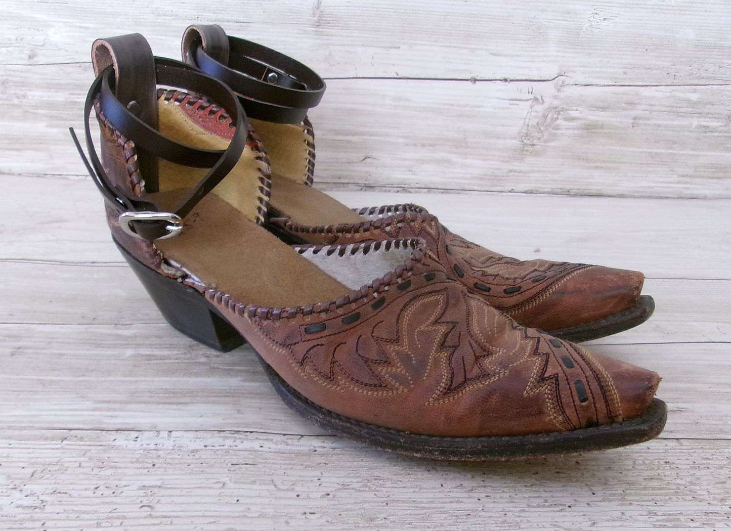 Cowgirl Boot Mules (Size 8.5-9) #mu54 handcrafted from cowboy boots. Shop  at ChrisThompsonBags.com and buy the best ["8.5-9","mules"] at Chris Thompson Bags.