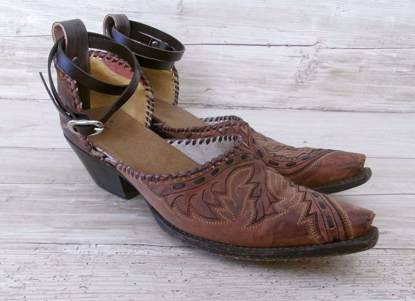 Cowgirl Boot Mules (Size 8.5-9) #mu54 handcrafted from cowboy boots. Shop  at ChrisThompsonBags.com and buy the best ["8.5-9","mules"] at Chris Thompson Bags.