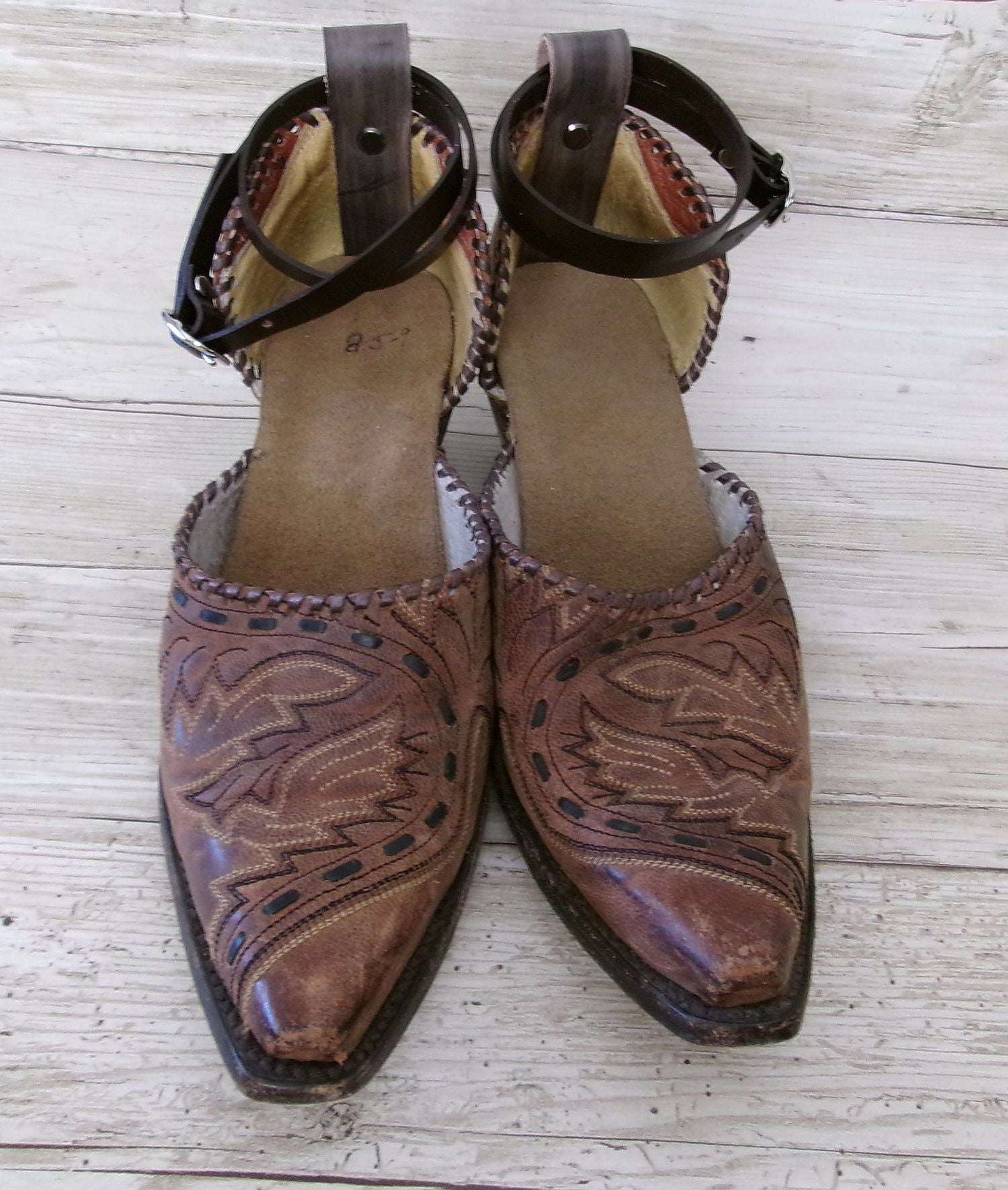 Cowgirl Boot Mules (Size 8.5-9) #mu54 handcrafted from cowboy boots. Shop  at ChrisThompsonBags.com and buy the best ["8.5-9","mules"] at Chris Thompson Bags.