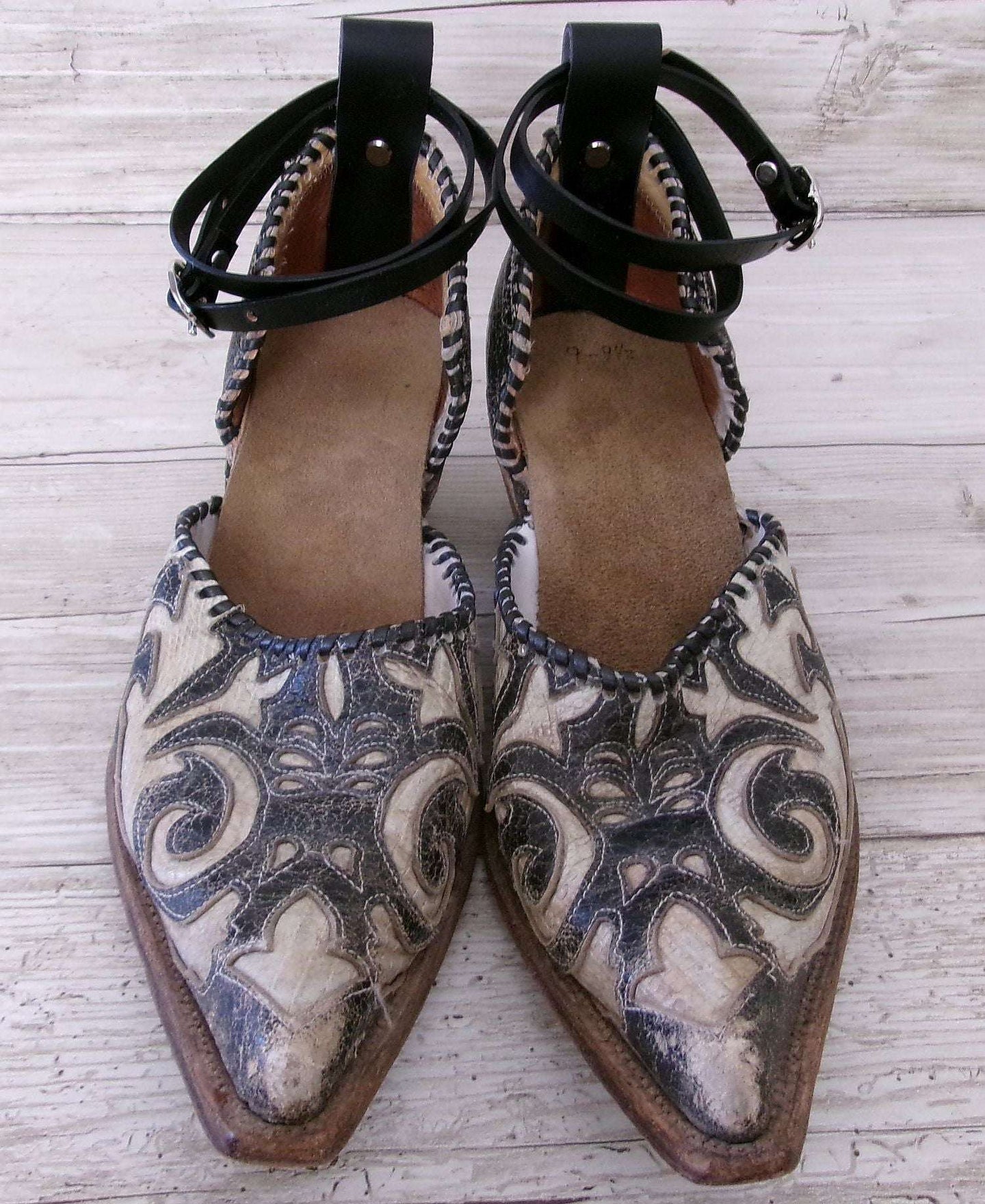 Cowgirl Boot Mules (Size 9-9.5) #mu55 handcrafted from cowboy boots. Shop  at ChrisThompsonBags.com and buy the best ["9-9.5","mules"] at Chris Thompson Bags.