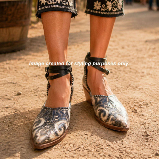 Cowgirl Boot Mules (Size 9-9.5) #mu55 handcrafted from cowboy boots. Shop  at ChrisThompsonBags.com and buy the best ["9-9.5","mules"] at Chris Thompson Bags.