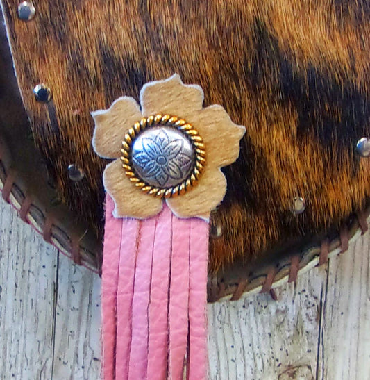 Hand-Painted Boho Bag P03 handcrafted from cowboy boots. Shop Handbags at ChrisThompsonBags.com and buy the best ["Crossbody","fringe","Hide","Painted","Small"] at Chris Thompson Bags.