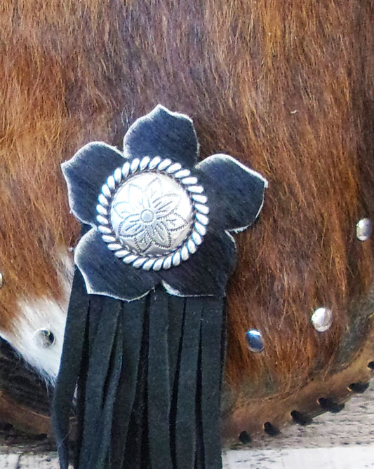 Hand-Painted Boho Bag P07 handcrafted from cowboy boots. Shop Handbags at ChrisThompsonBags.com and buy the best ["Crossbody","fringe","Hide","Painted","Small"] at Chris Thompson Bags.