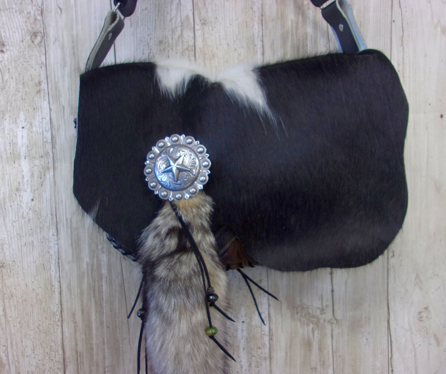 Hand-Painted Boho Bag P012 handcrafted from cowboy boots. Shop Handbags at ChrisThompsonBags.com and buy the best boho purse, boot purse, boot top purse, Country Chic, country fashion, cowboy boot lover, cowboy boot purse, cowboy boot purses, Cowgirl Chic, cowgirl gift, cowgirl hippie bag, cowgirl style, cowhide purse, hair on hide purse, purse with fringe, unique gift for her at Chris Thompson Bags.