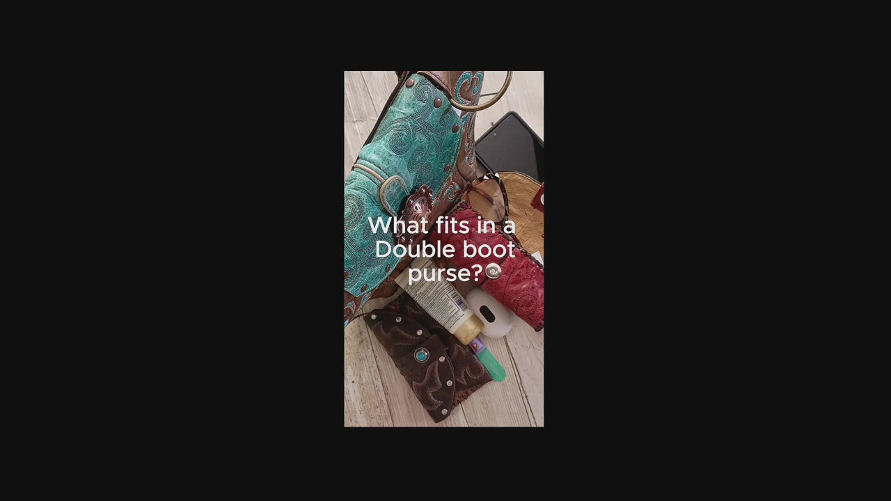 Load video: all the things that fit in a double boot purse