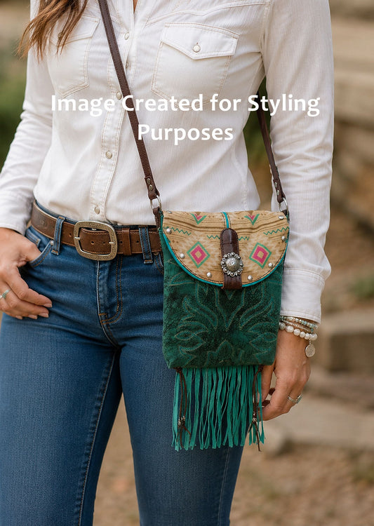 Small Cowboy Boot Purse with Fringe sm213
