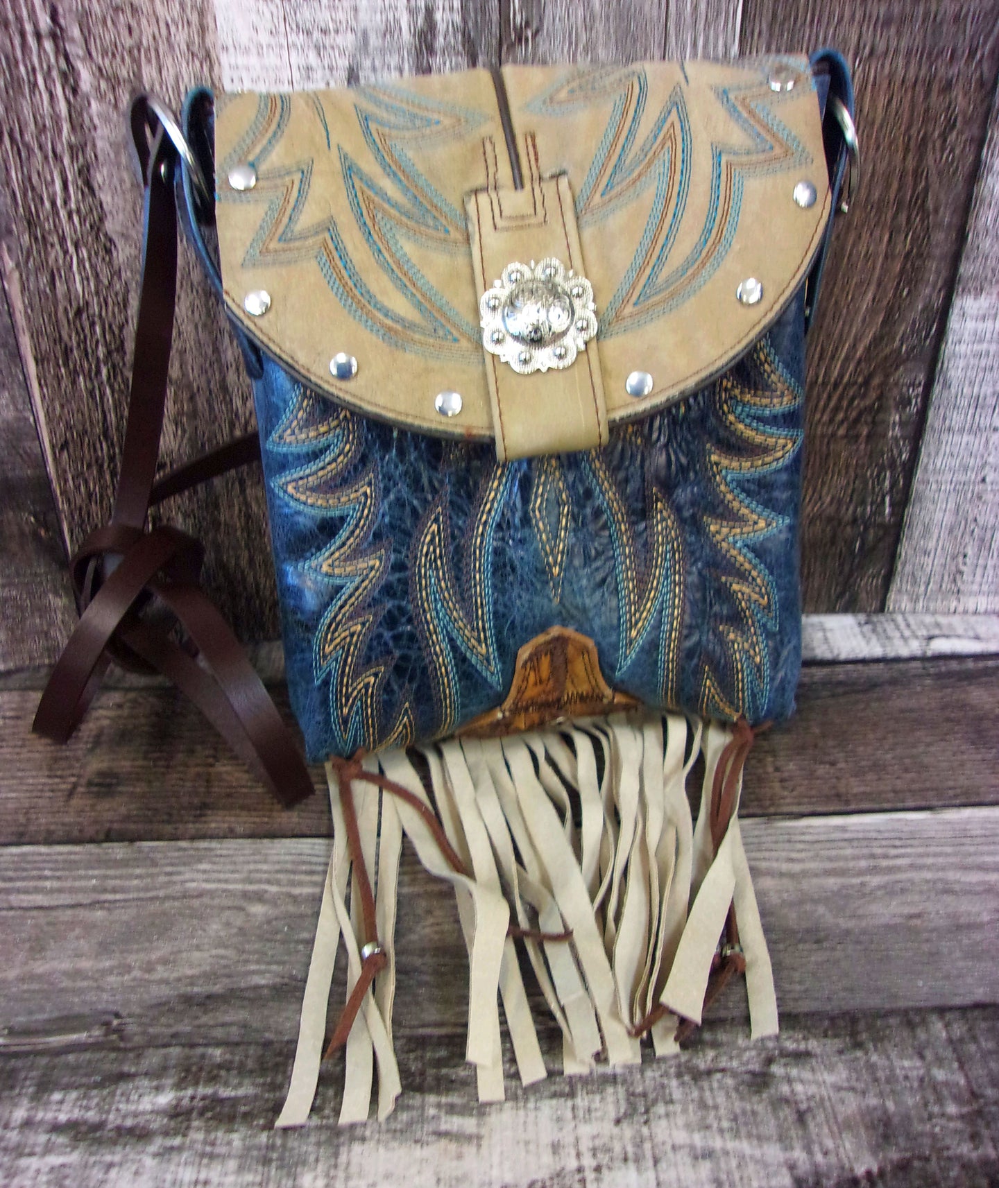 Small Cowboy Boot Purse with Fringe sm252