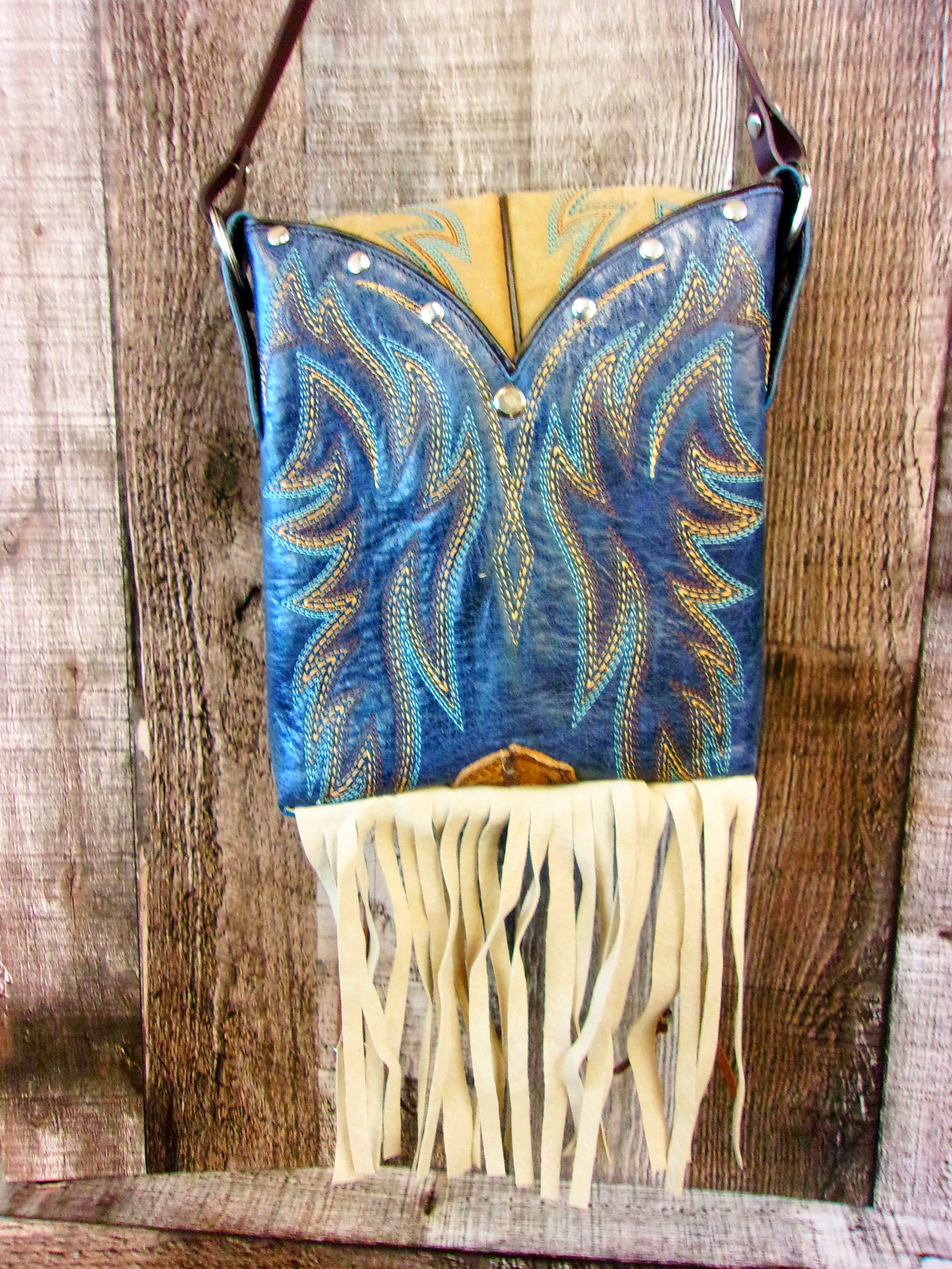 Small Cowboy Boot Purse with Fringe sm252