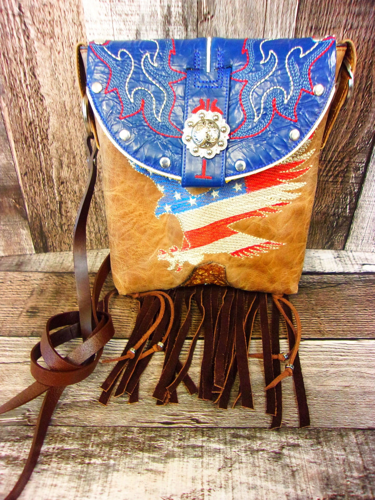 Small Cowboy Boot Purse with Fringe sm253