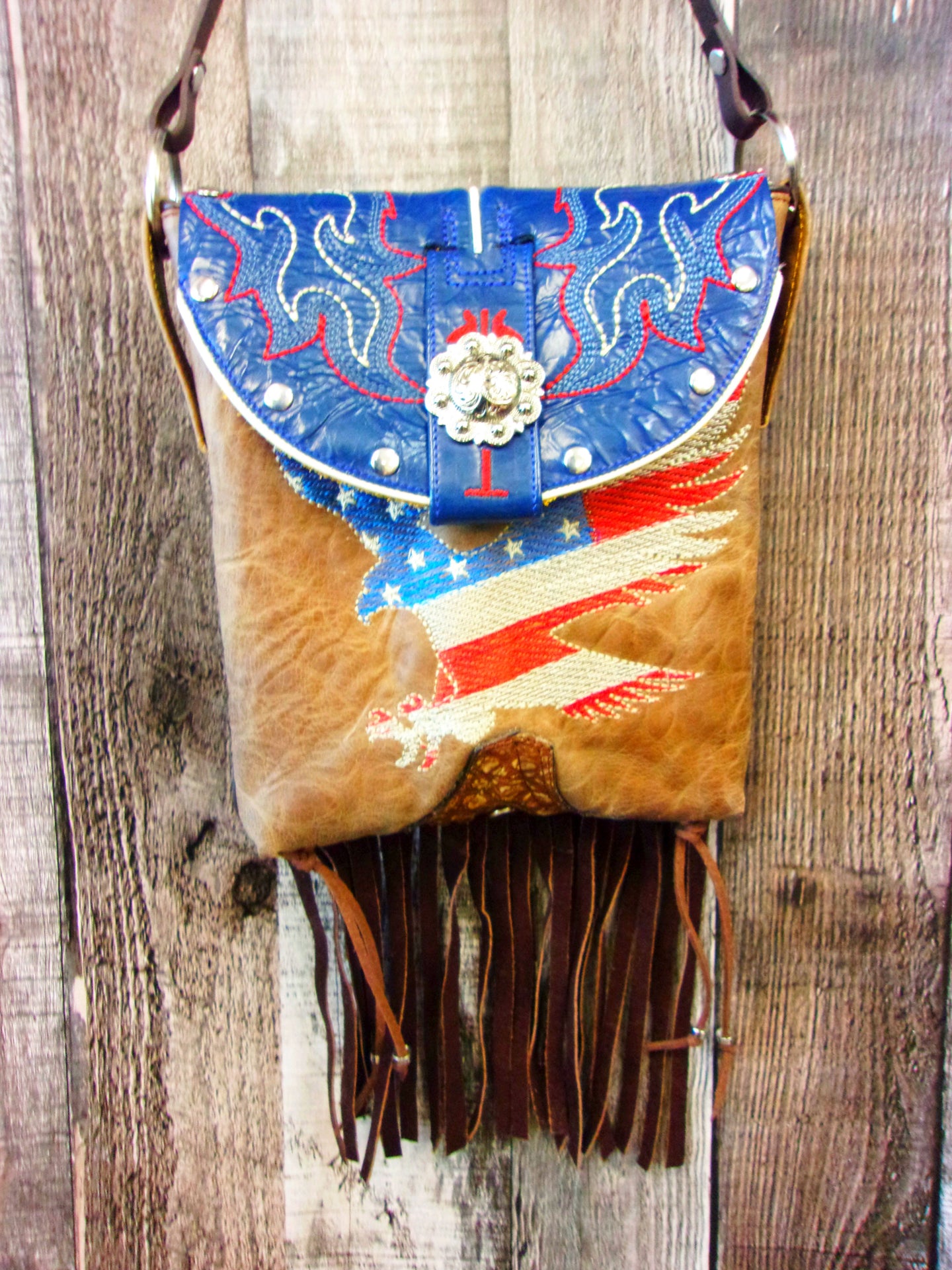 Small Cowboy Boot Purse with Fringe sm253