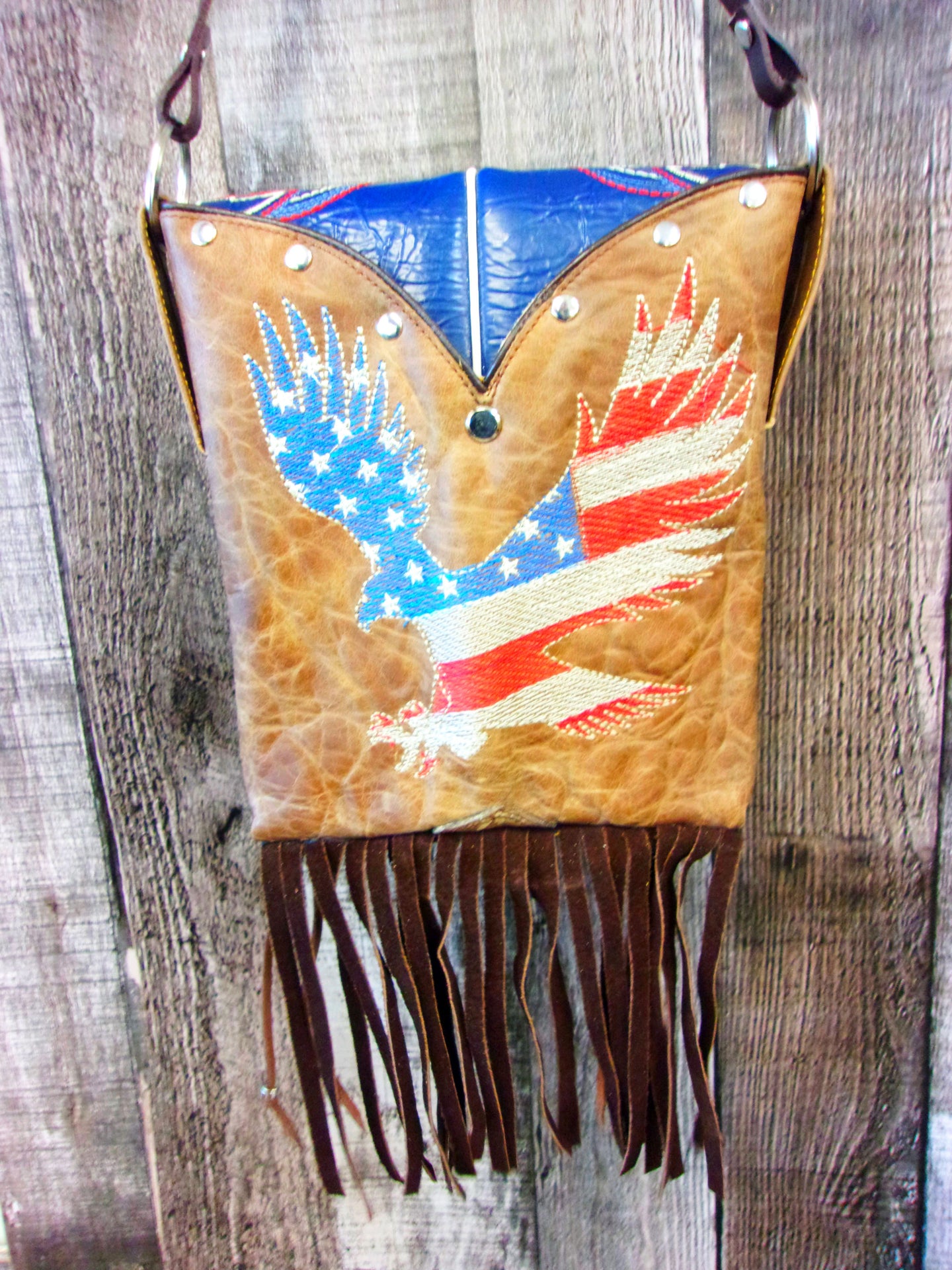 Small Cowboy Boot Purse with Fringe sm253