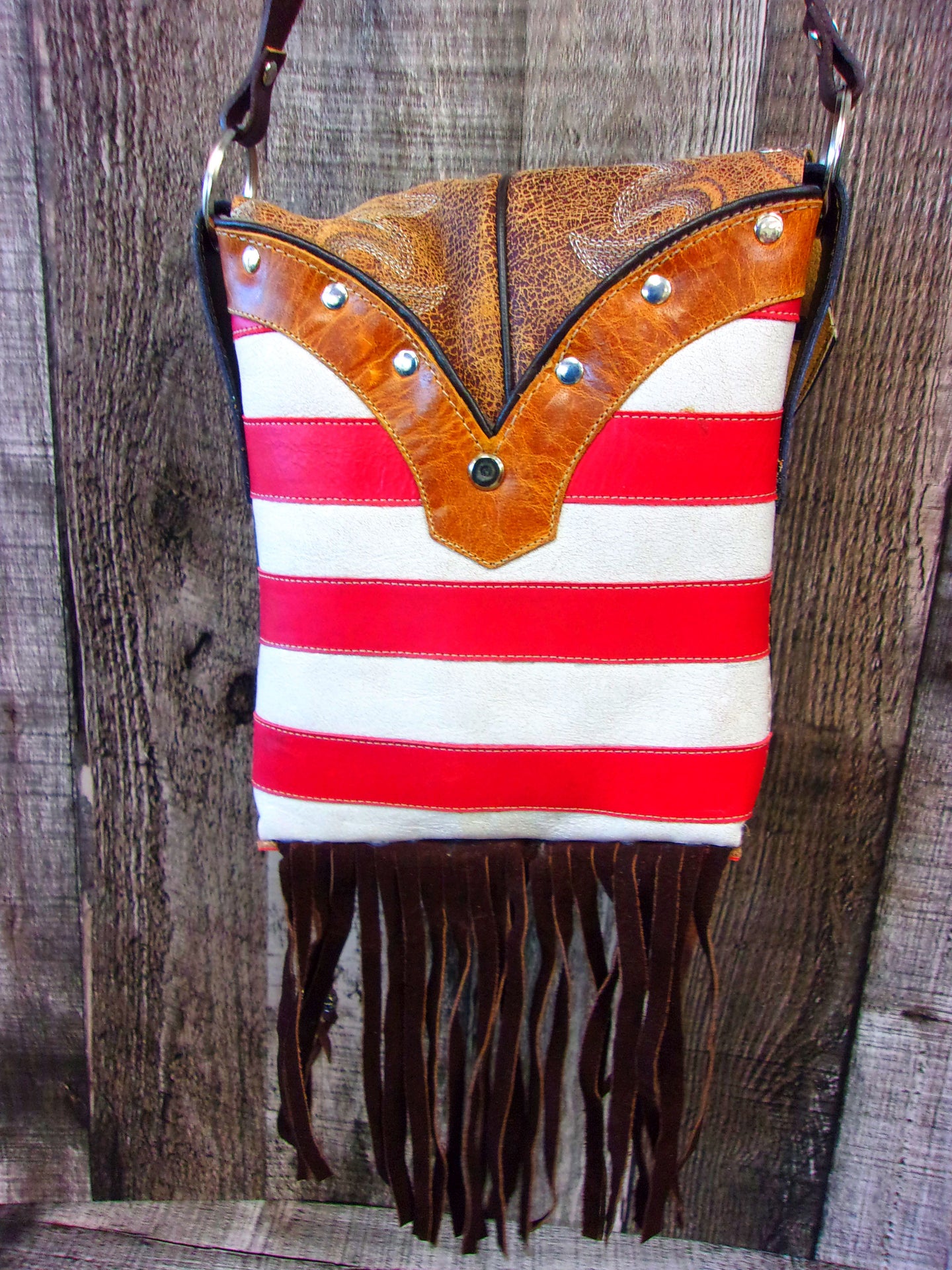 Small Cowboy Boot Purse with Fringe sm256