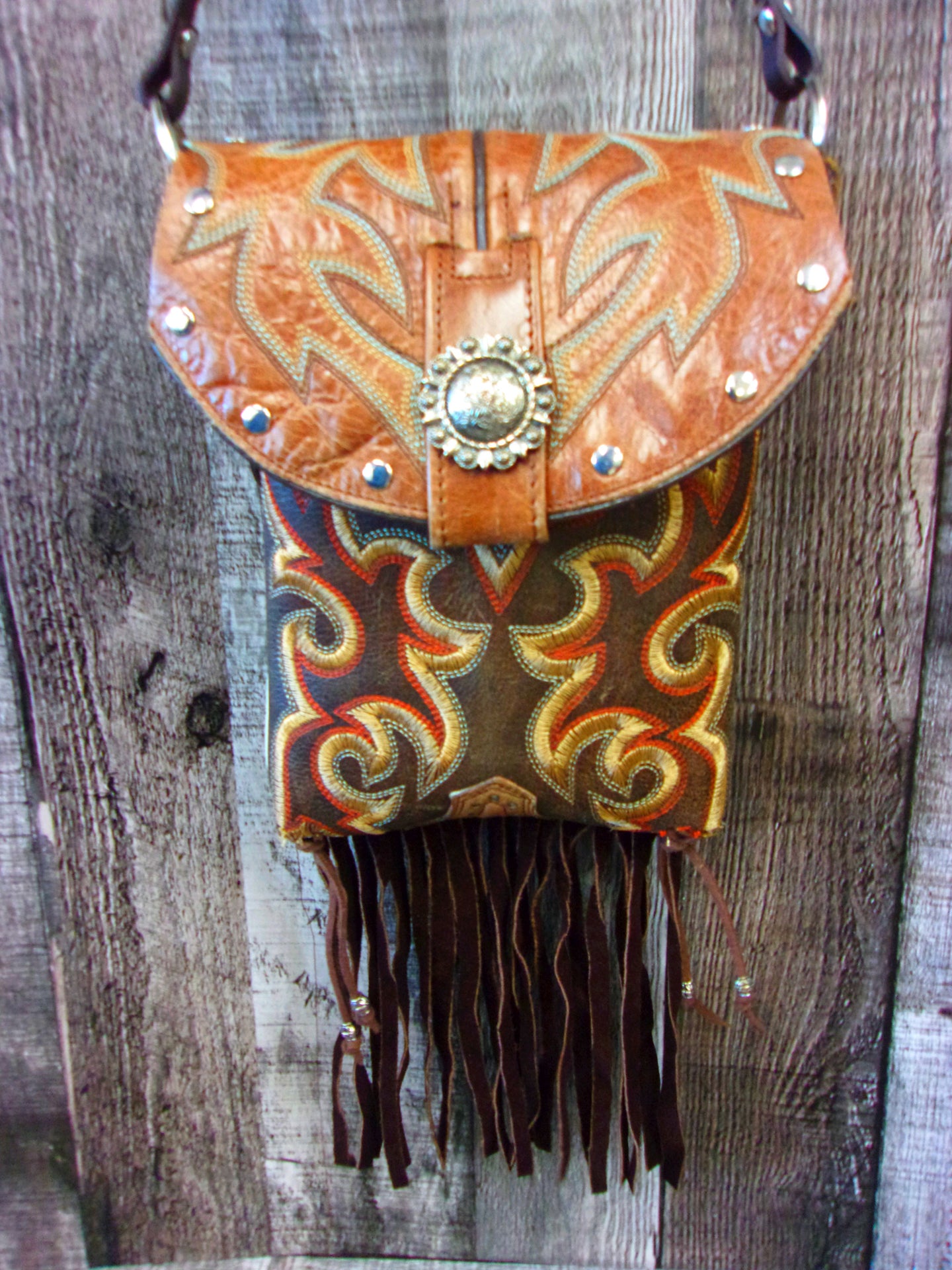 Small Cowboy Boot Purse with Fringe sm257