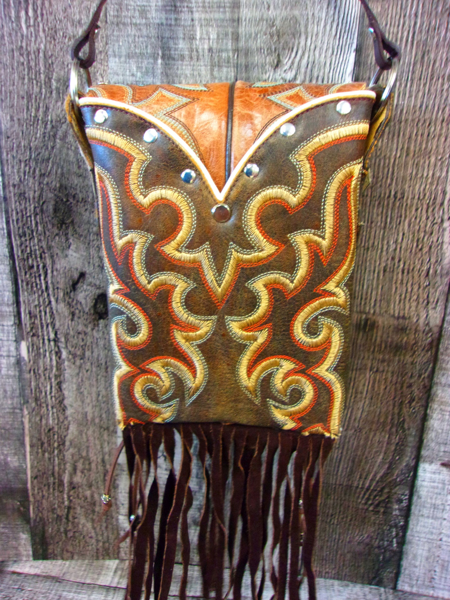 Small Cowboy Boot Purse with Fringe sm257