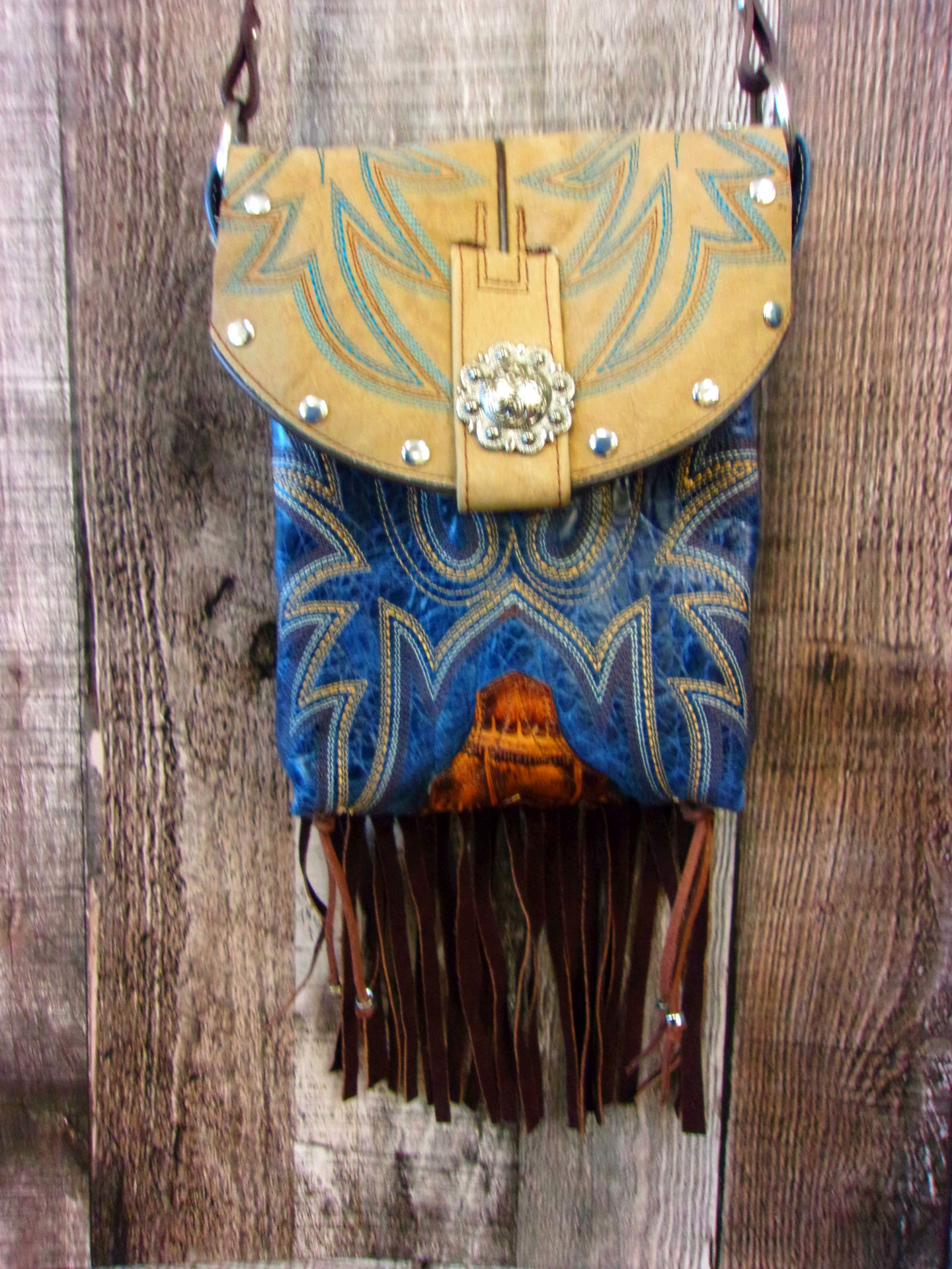 Small Cowboy Boot Purse with Fringe sm260