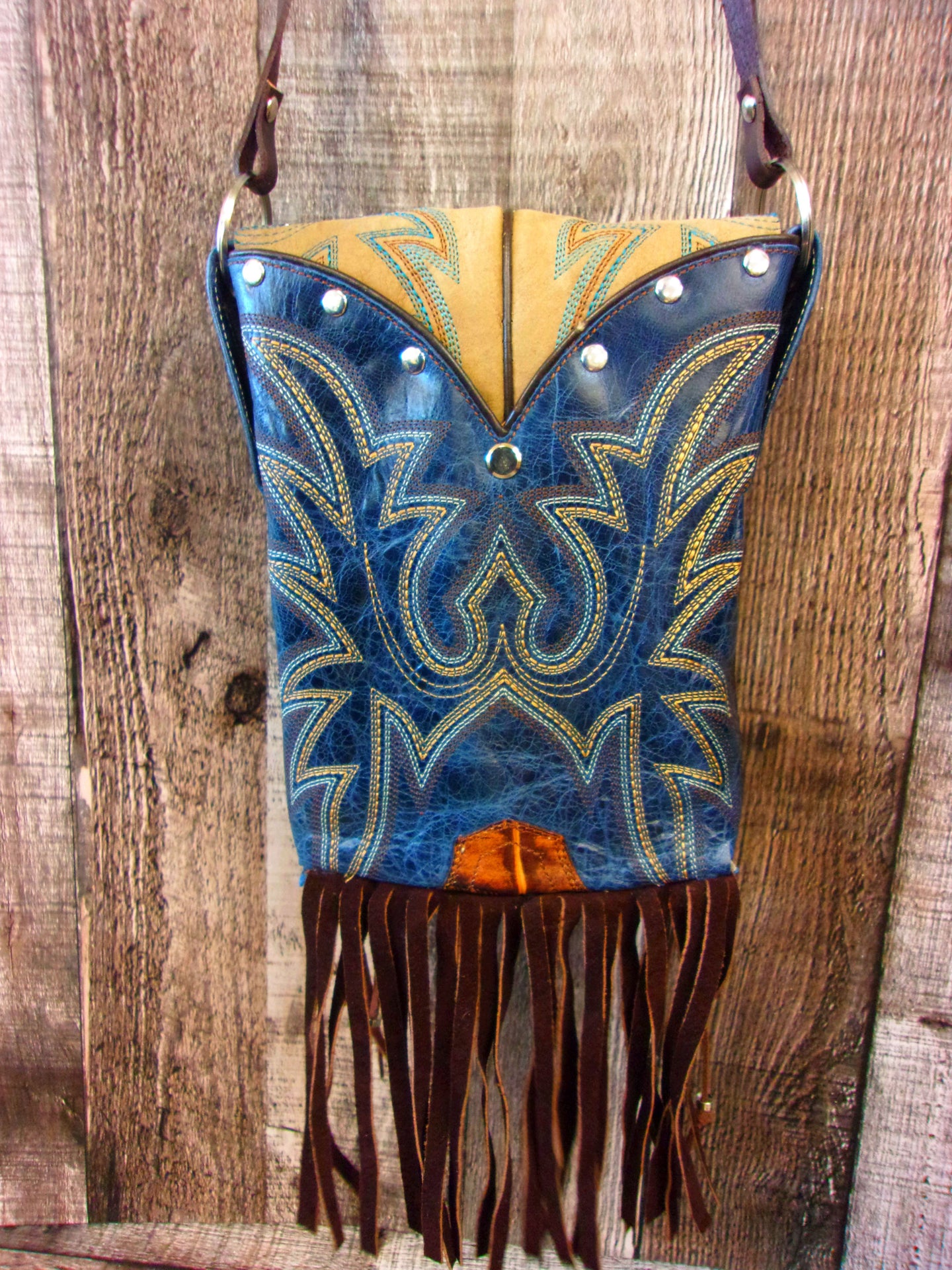 Small Cowboy Boot Purse with Fringe sm260