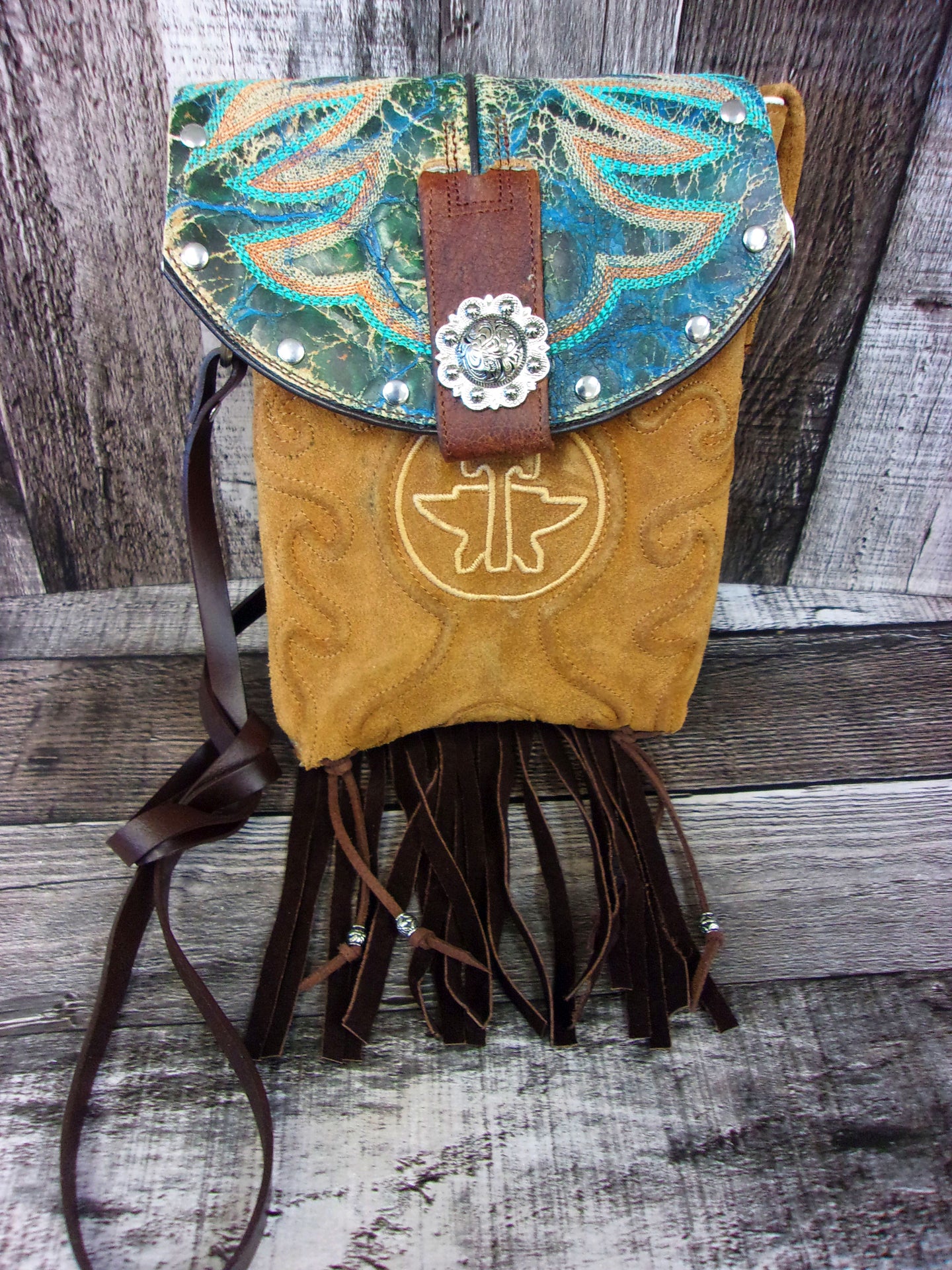 Small Cowboy Boot Purse with Fringe sm264