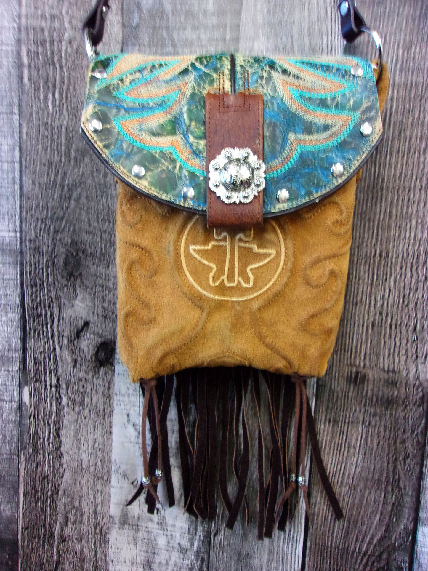 Small Cowboy Boot Purse with Fringe sm264