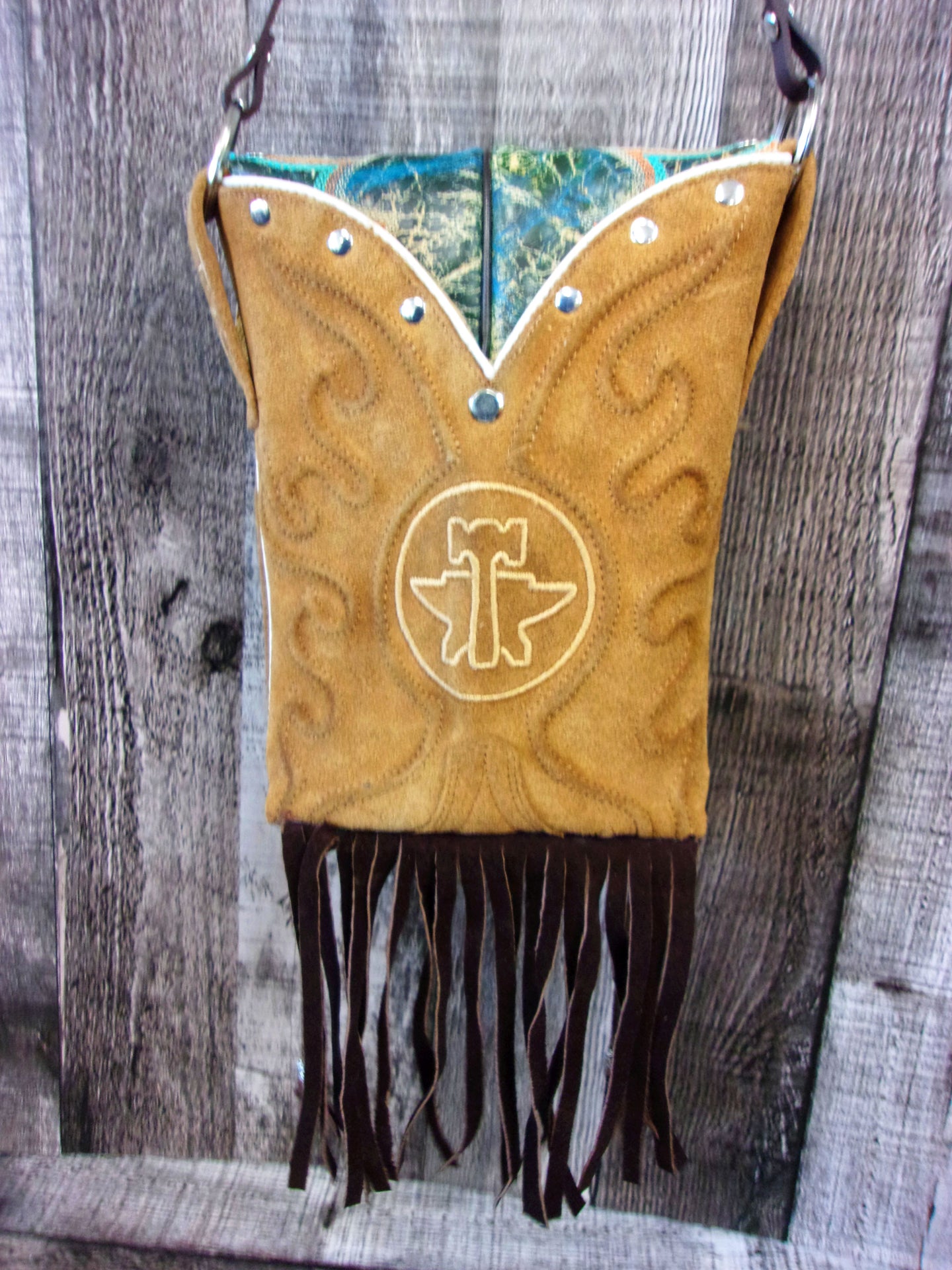 Small Cowboy Boot Purse with Fringe sm264