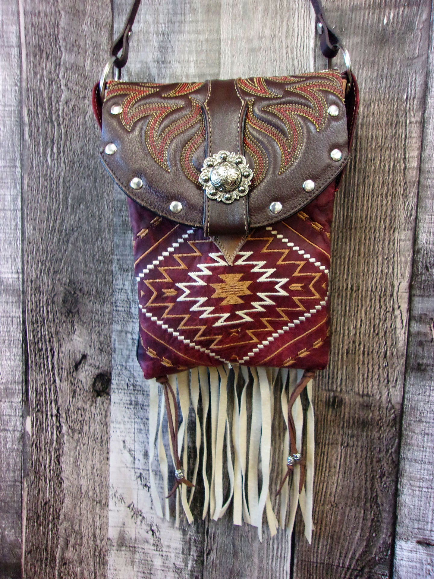 Small Cowboy Boot Purse with Fringe sm265