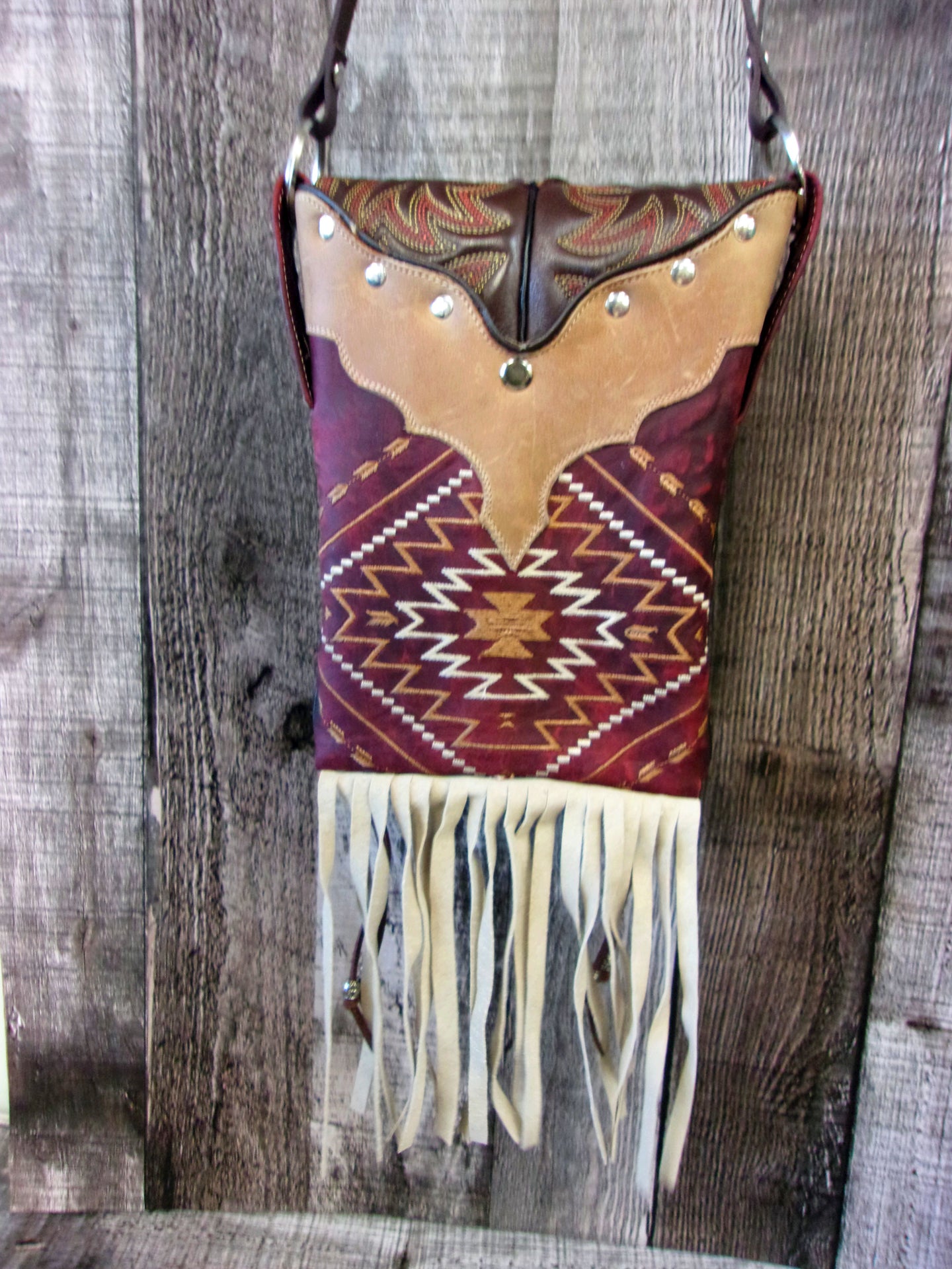 Small Cowboy Boot Purse with Fringe sm265