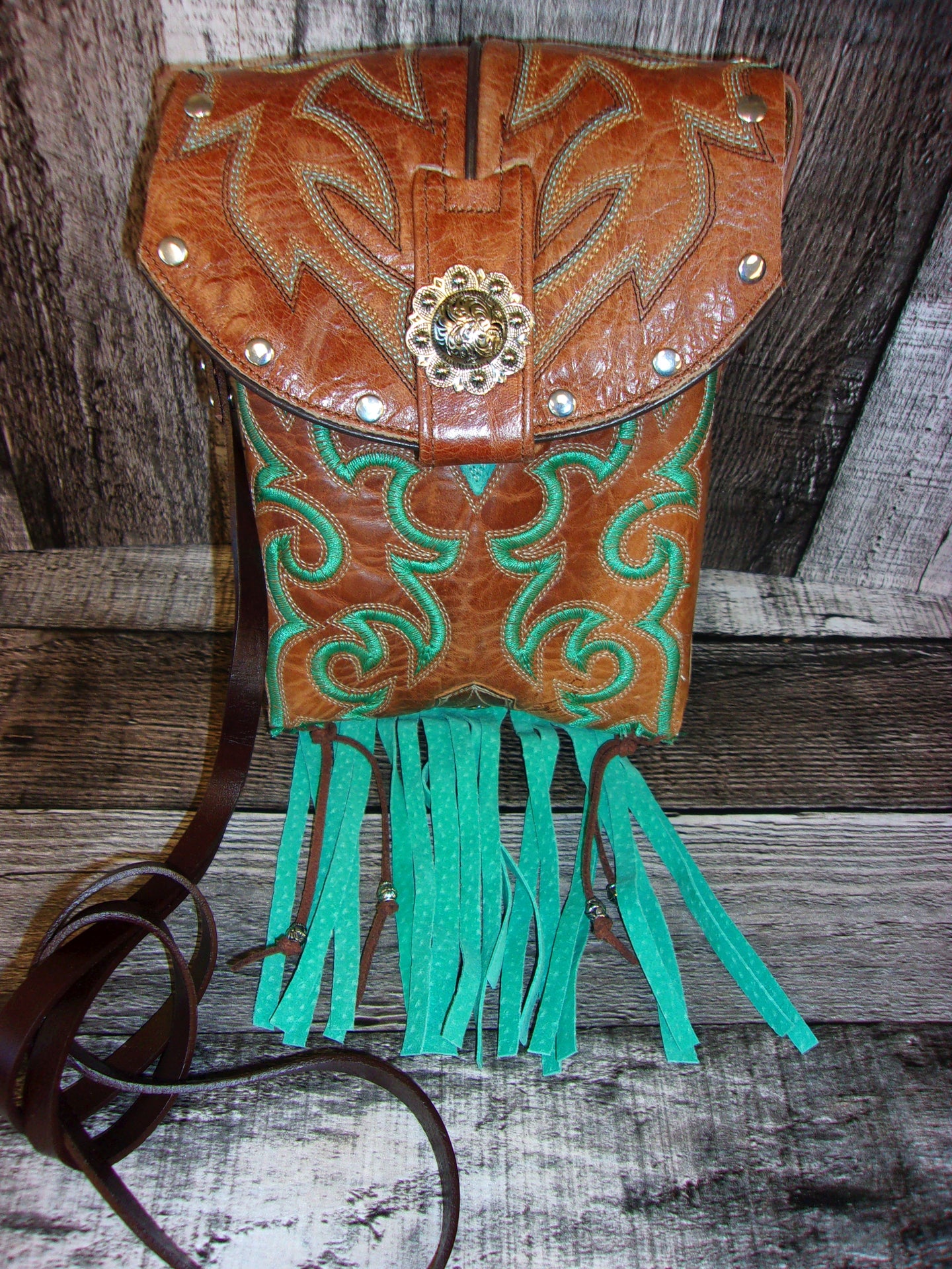 Small Cowboy Boot Purse with Fringe sm266