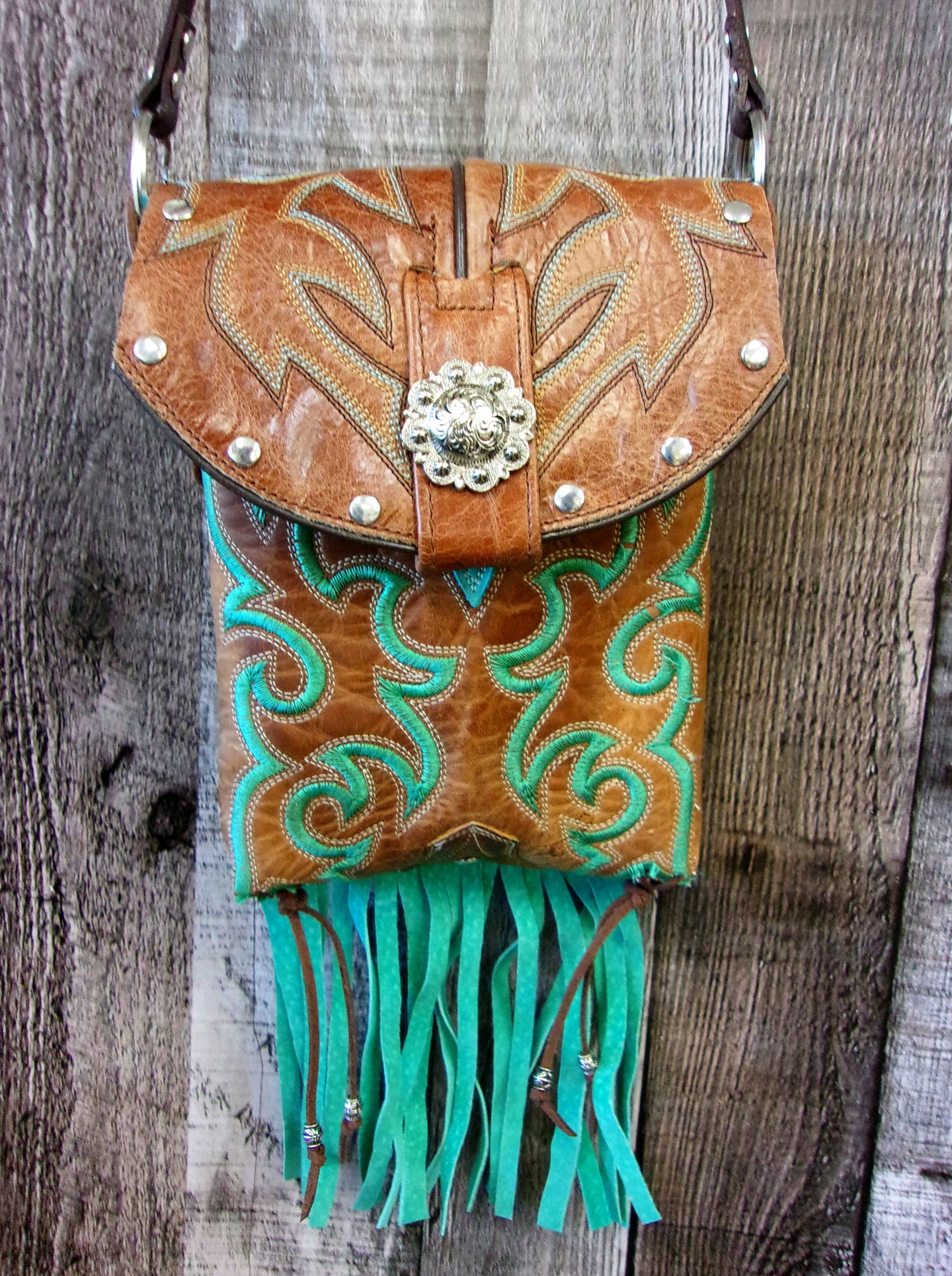 Small Cowboy Boot Purse with Fringe sm266